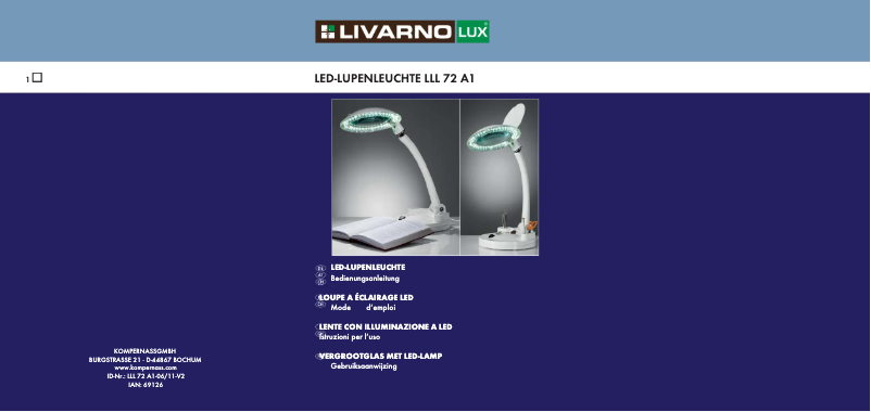 Page 1 de la notice Manuel utilisateur Livarno Lux IAN 69126