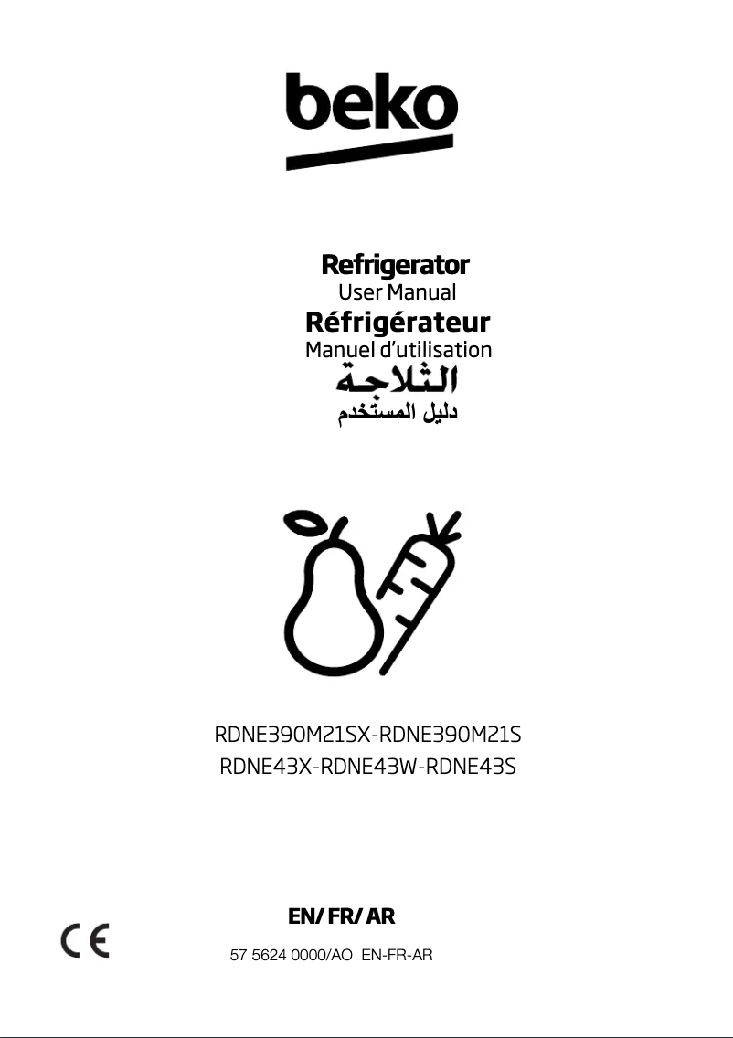 Page 1 de la notice Manuel utilisateur Beko RDNE43S