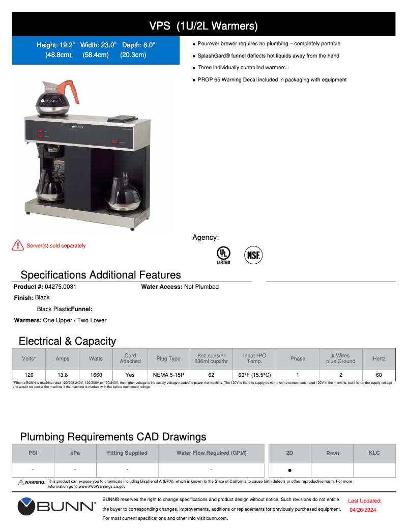 Image de la première page du manuel de l'appareil 04275.0031