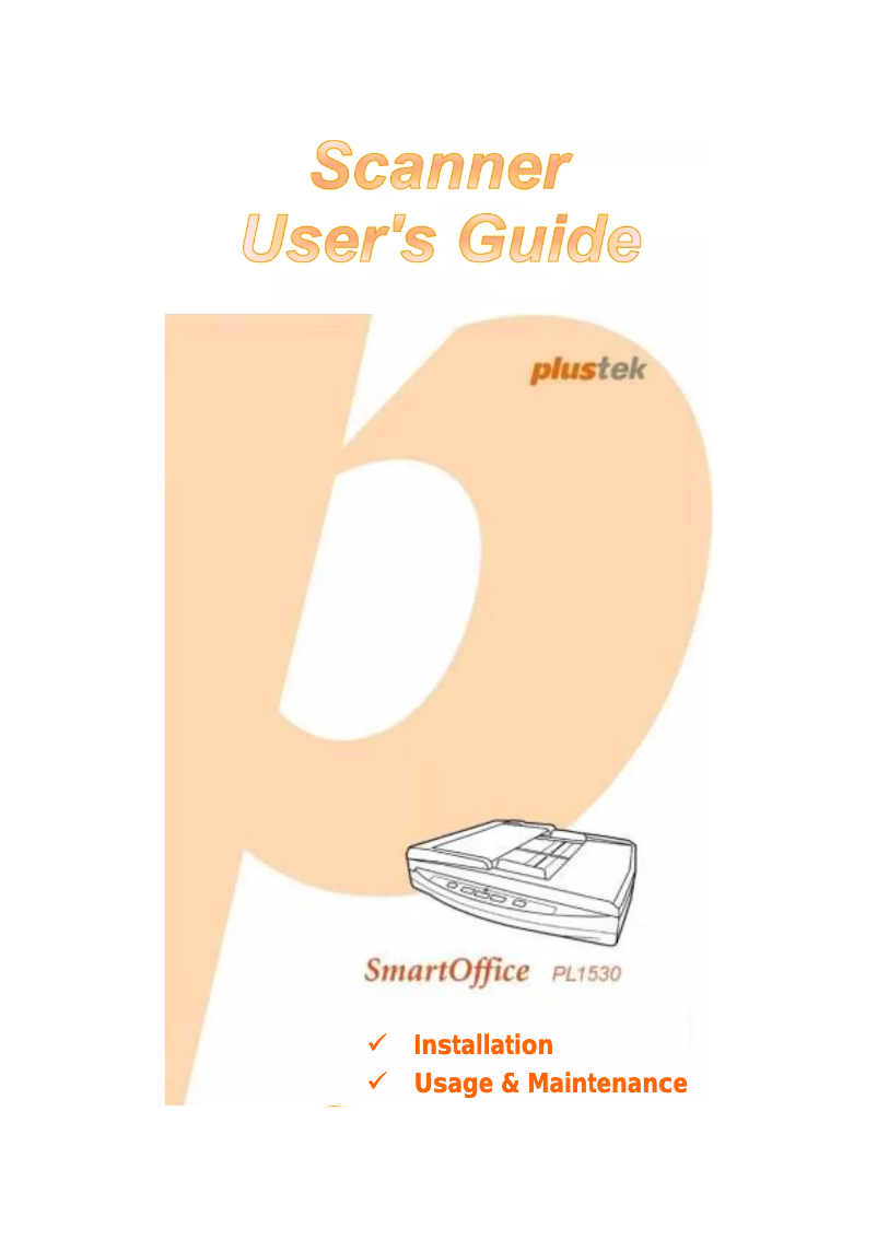 Page 1 de la notice Manuel utilisateur Plustek SmartOffice PL1530