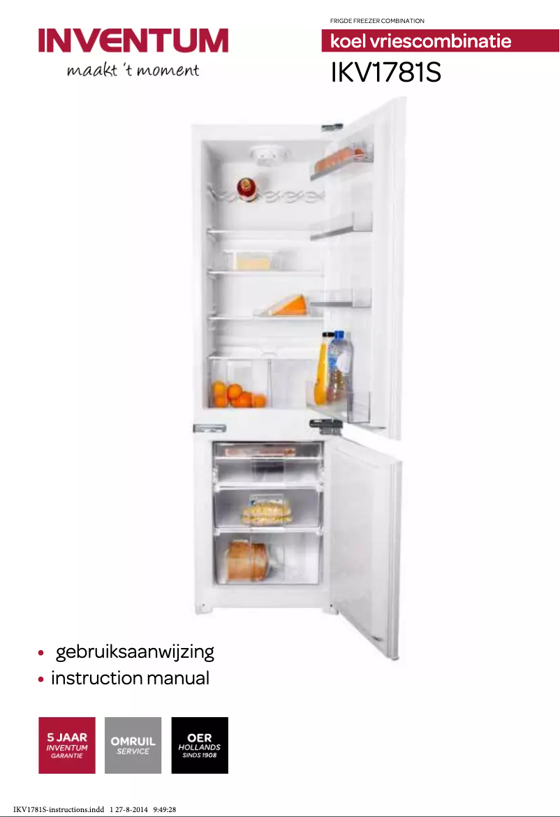 Page n°1 - Manuel utilisateur Inventum IKV1781S