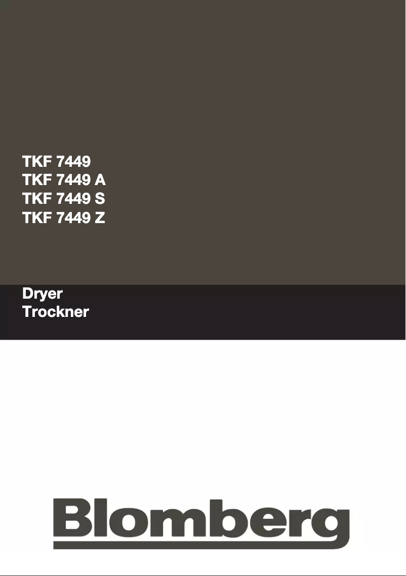 Image de la première page du manuel de l'appareil TKF 7449 A