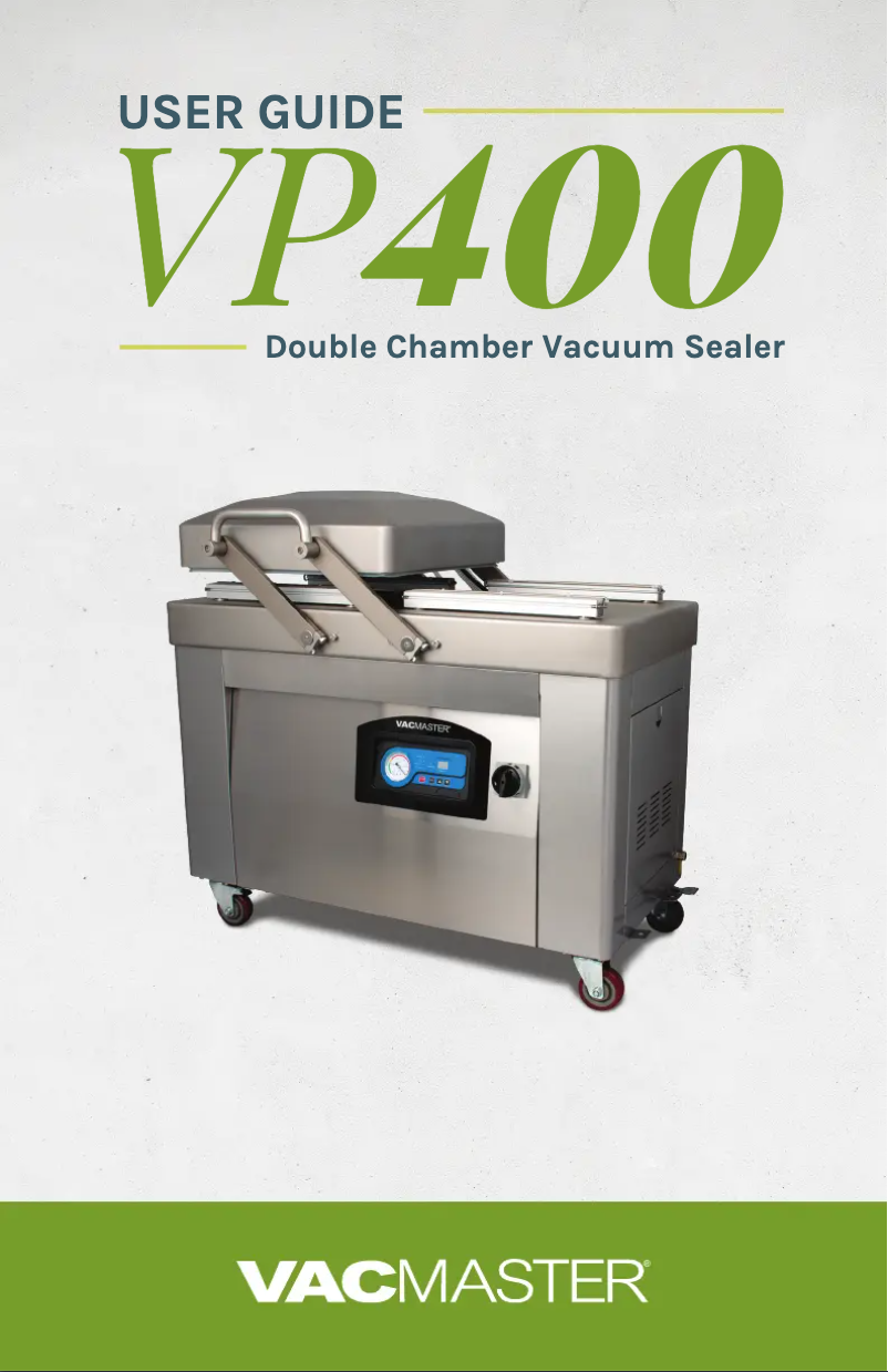 Page n°1 - Manuel utilisateur Vacmaster VP400