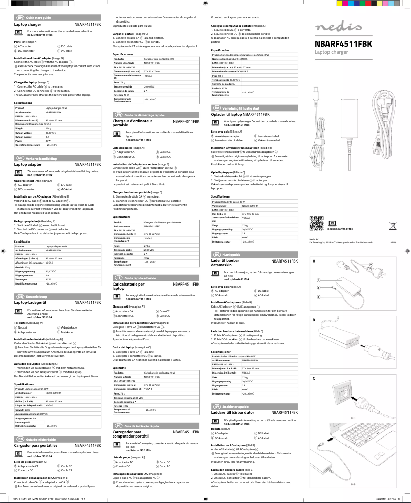 Page n°1 - Manuel utilisateur Nedis NBARF4511FBK