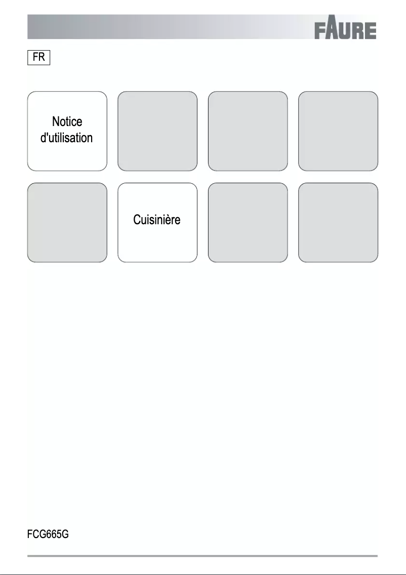 Page 1 de la notice Manuel utilisateur Faure FCG665GW