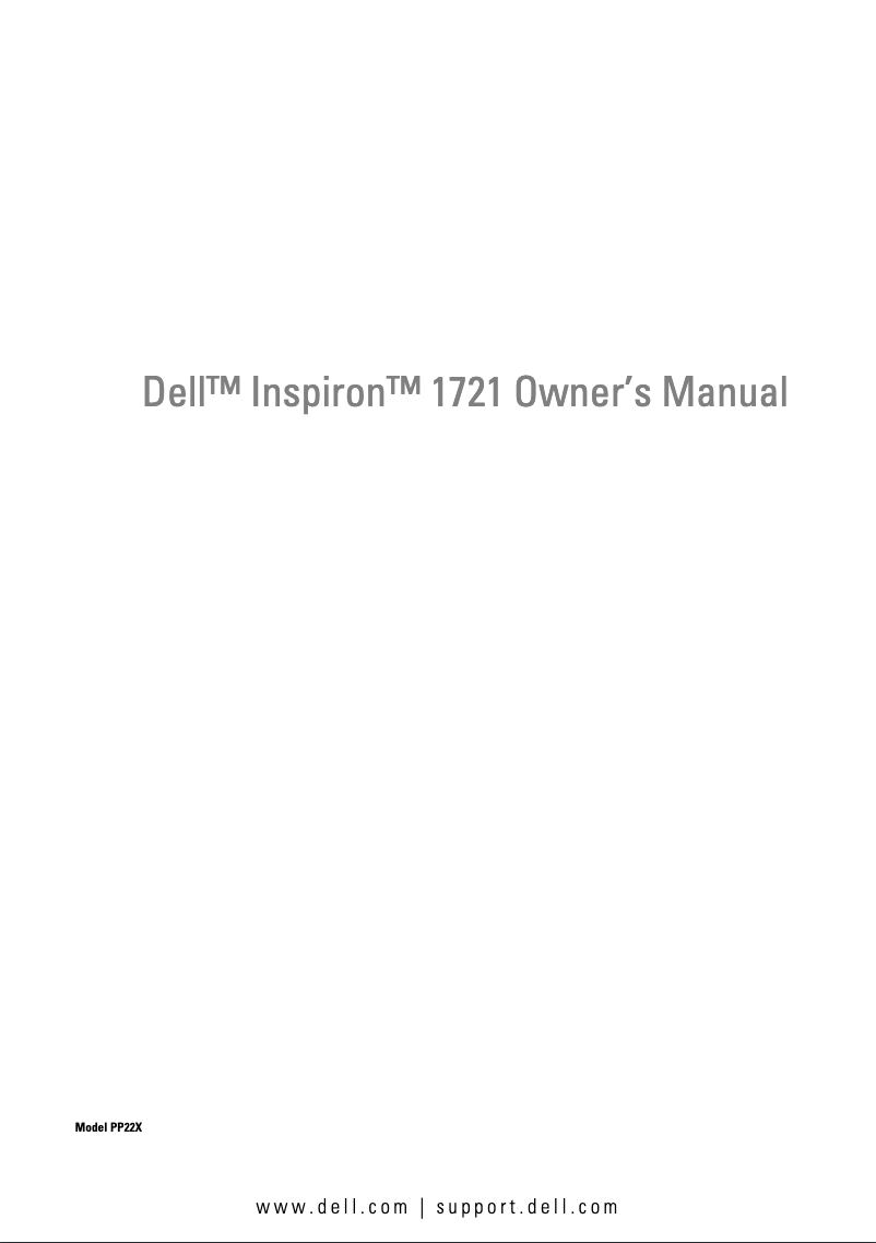 Página 1 del manual Manual de usuario Dell Inspiron 1721