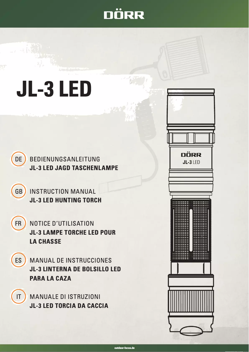 Page 1 de la notice Manuel utilisateur Dörr JL-3 LED