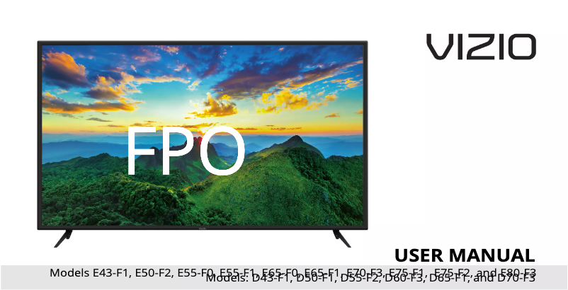 Page 1 de la notice Manuel utilisateur VIZIO D60-F3