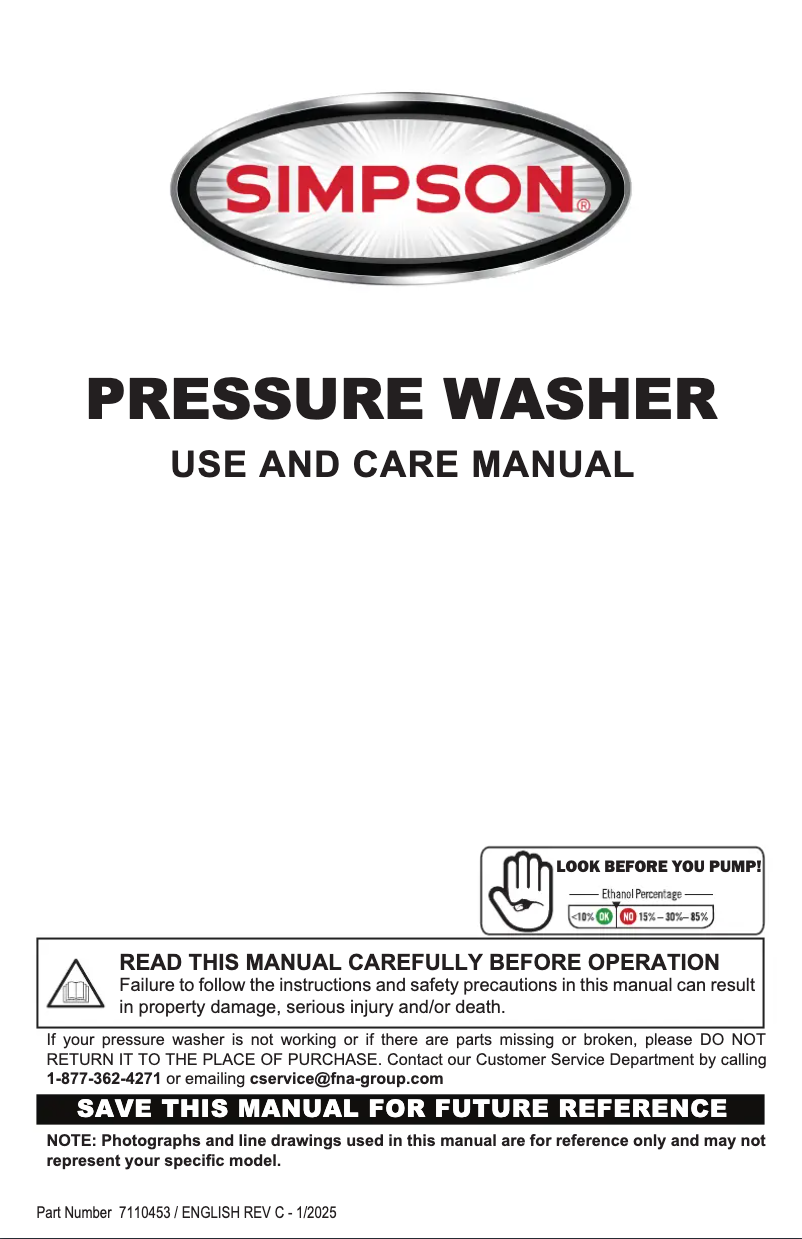Page n°1 - Manuel utilisateur Simpson CM61117