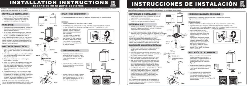 Page 1 de la notice Guide d'installation LG WT6105CM