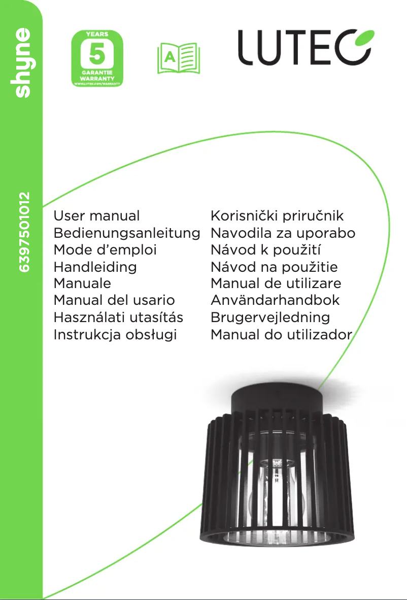 Page n°1 - Manuel utilisateur Lutec Shyne