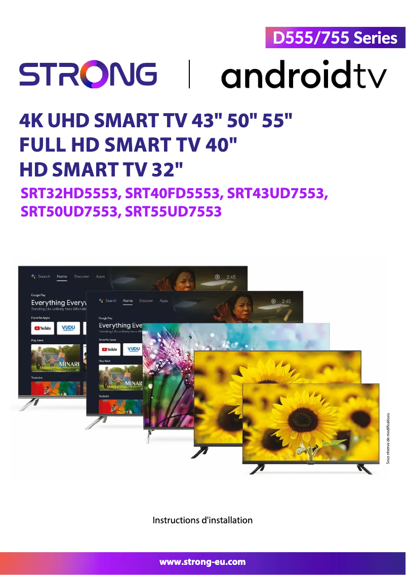 Page 1 de la notice Manuel utilisateur Strong SRT 40FD5553