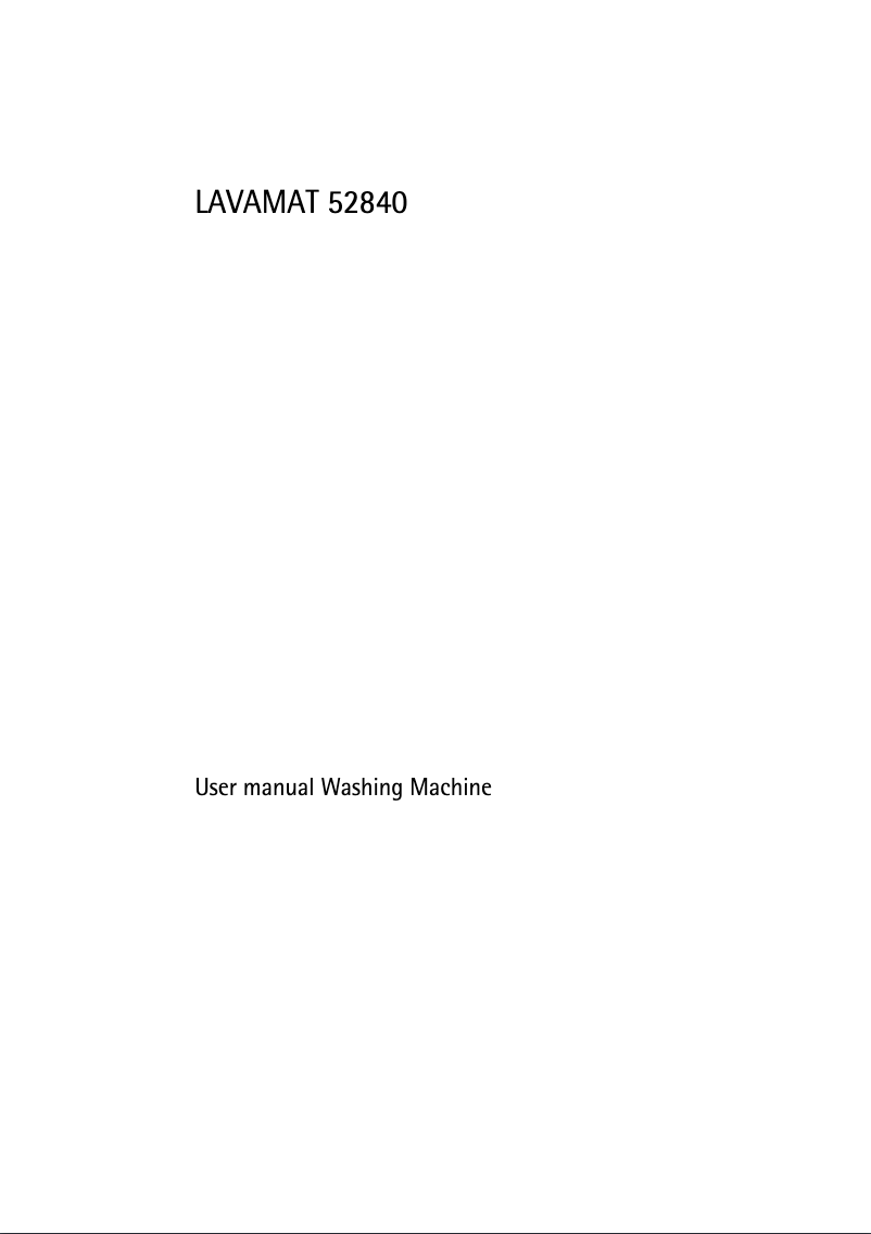 Image de la première page du manuel de l'appareil L 52840