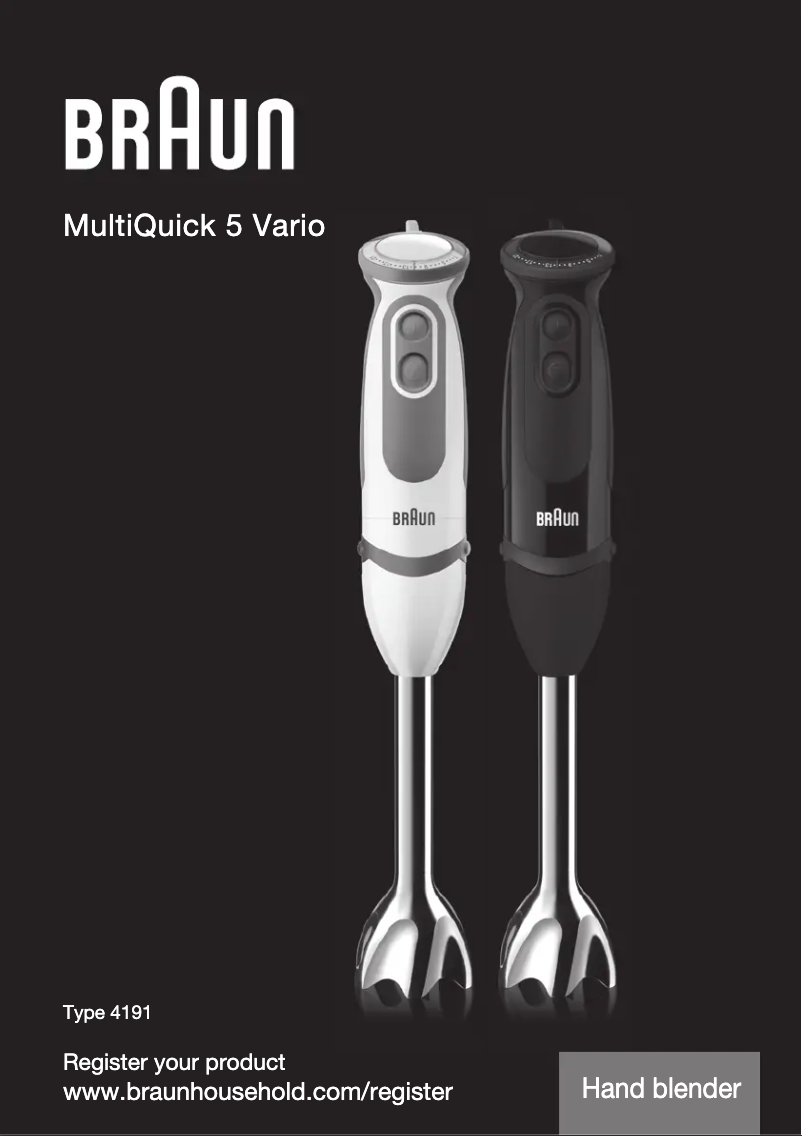Image de la première page du manuel de l'appareil MultiQuick 5 Vario MQ5060 Twist