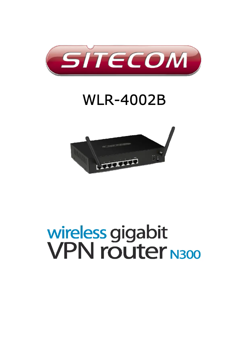 Page n°1 - Manuel utilisateur Sitecom WLR-4002B