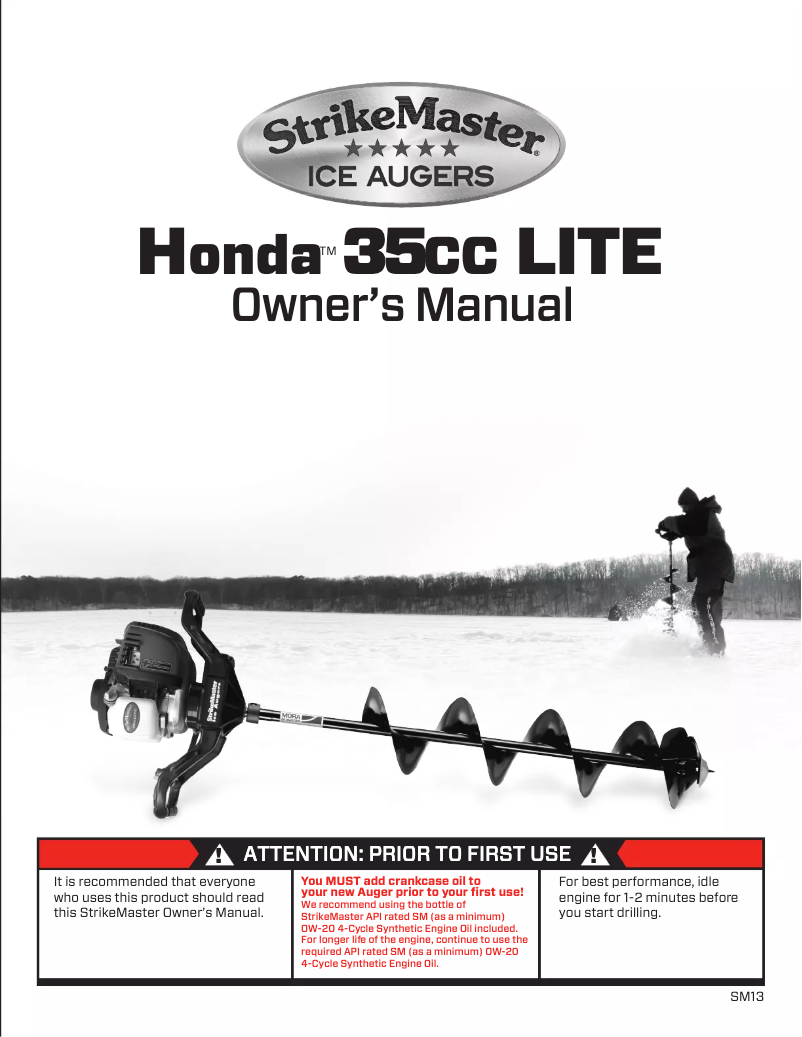 Page n°1 - Manuel utilisateur StrikeMaster Honda HL-10