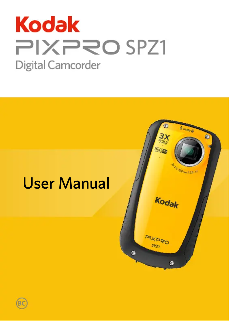 Image de la première page du manuel de l'appareil PixPro SPZ1