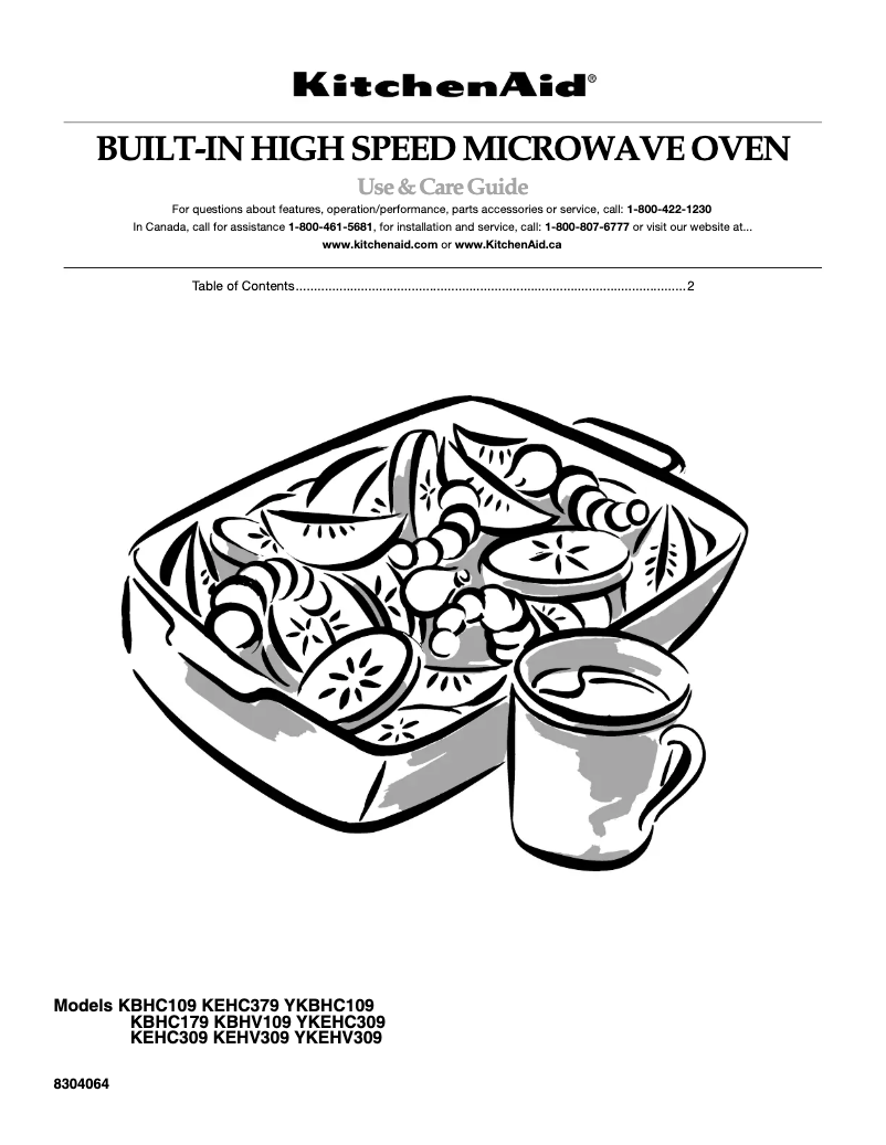 Page n°1 - Manuel utilisateur KitchenAid KBHV109PSS00