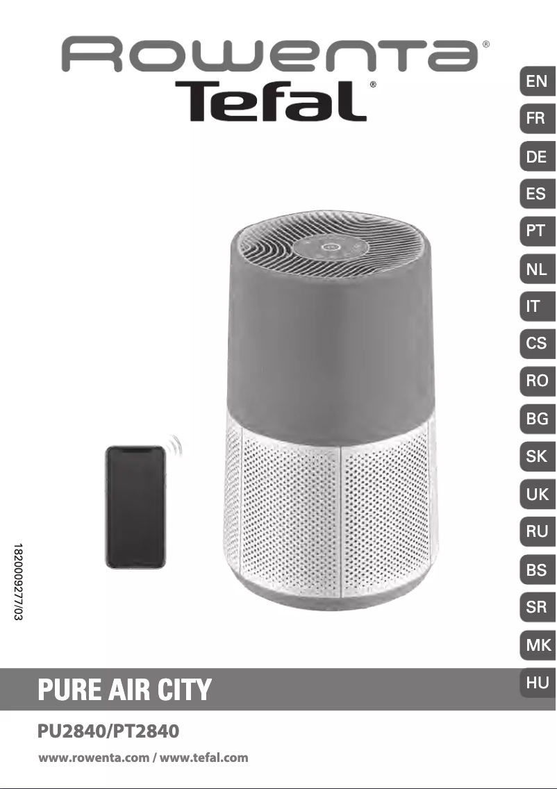 Page 1 de la notice Manuel utilisateur Rowenta Pure Air City PU2840