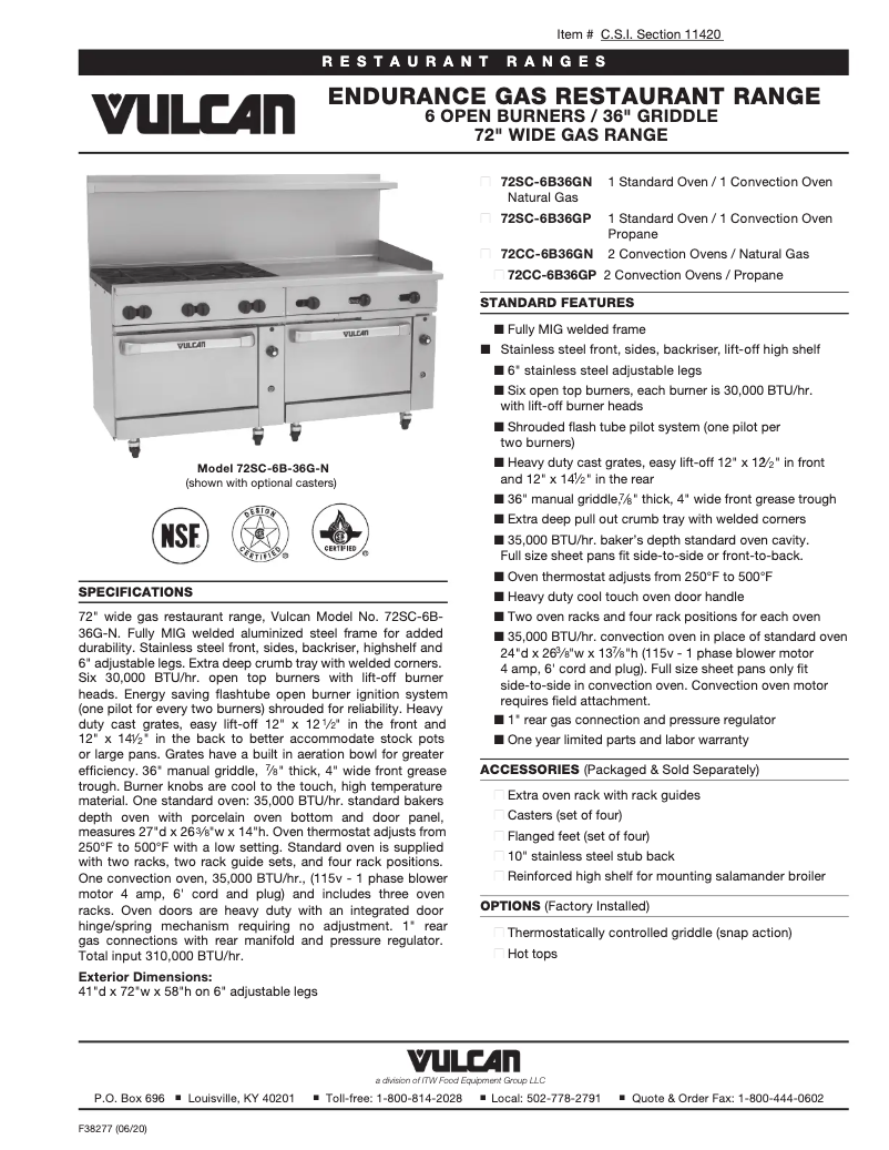 Image de la première page du manuel de l'appareil 72CC-6B36GT