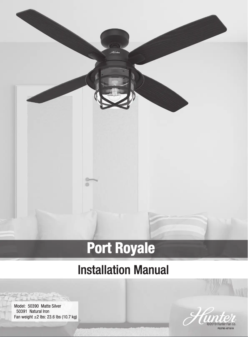 Página 1 del manual Manual de usuario Hunter Port Royale 50390