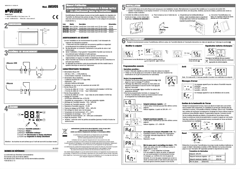 Página 1 del manual Manual de usuario Vemer Akuos 230