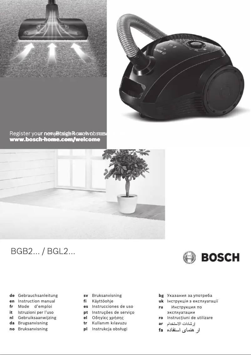 Page n°1 - Manuel utilisateur Bosch BGB2UCARP