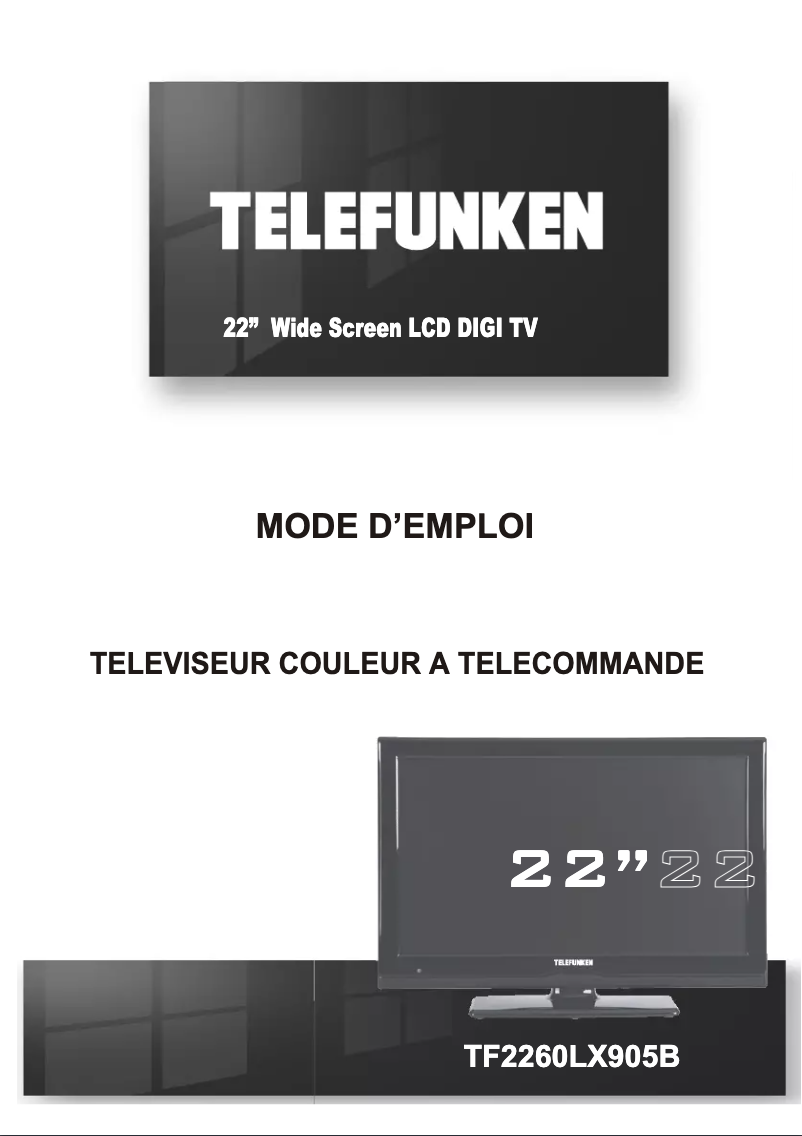 Page n°1 - Manuel utilisateur Telefunken TF2260LX905B