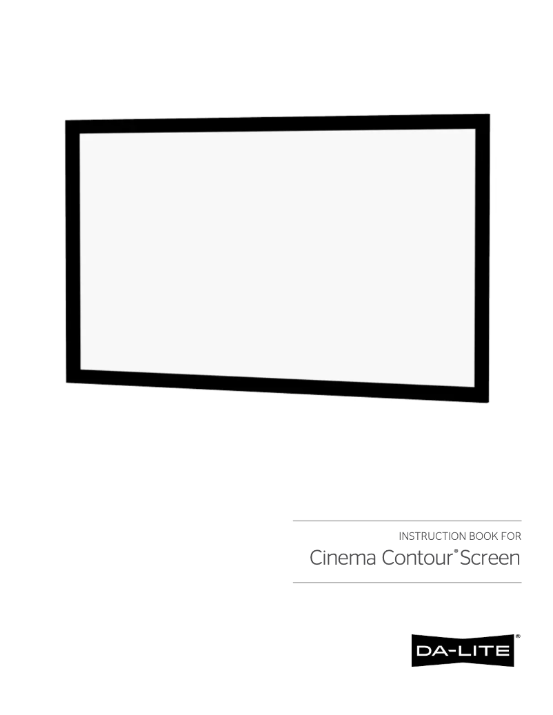 Page n°1 - Manuel utilisateur Da-Lite Cinema Contour 20387V