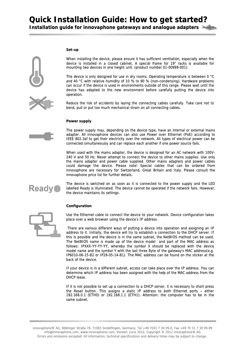 Image de la première page du manuel de l'appareil IP800