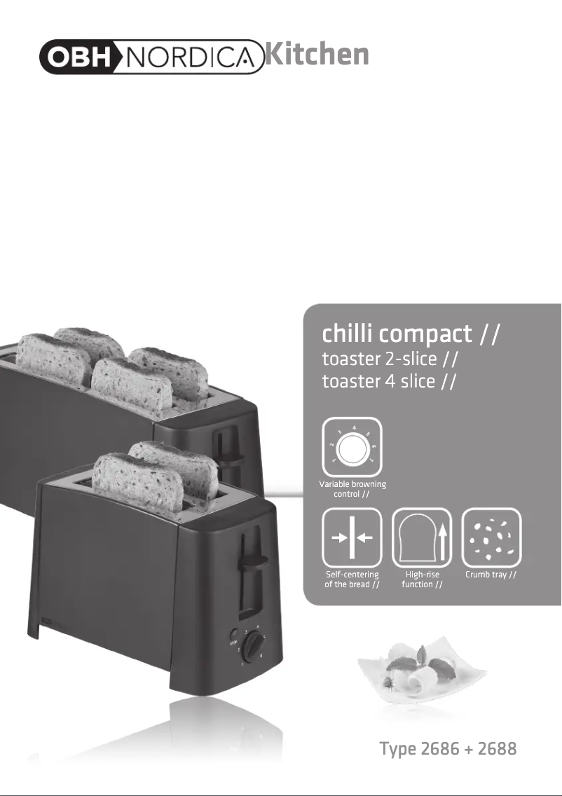 Page 1 de la notice Manuel utilisateur OBH Nordica Chilli Compact 2 2686