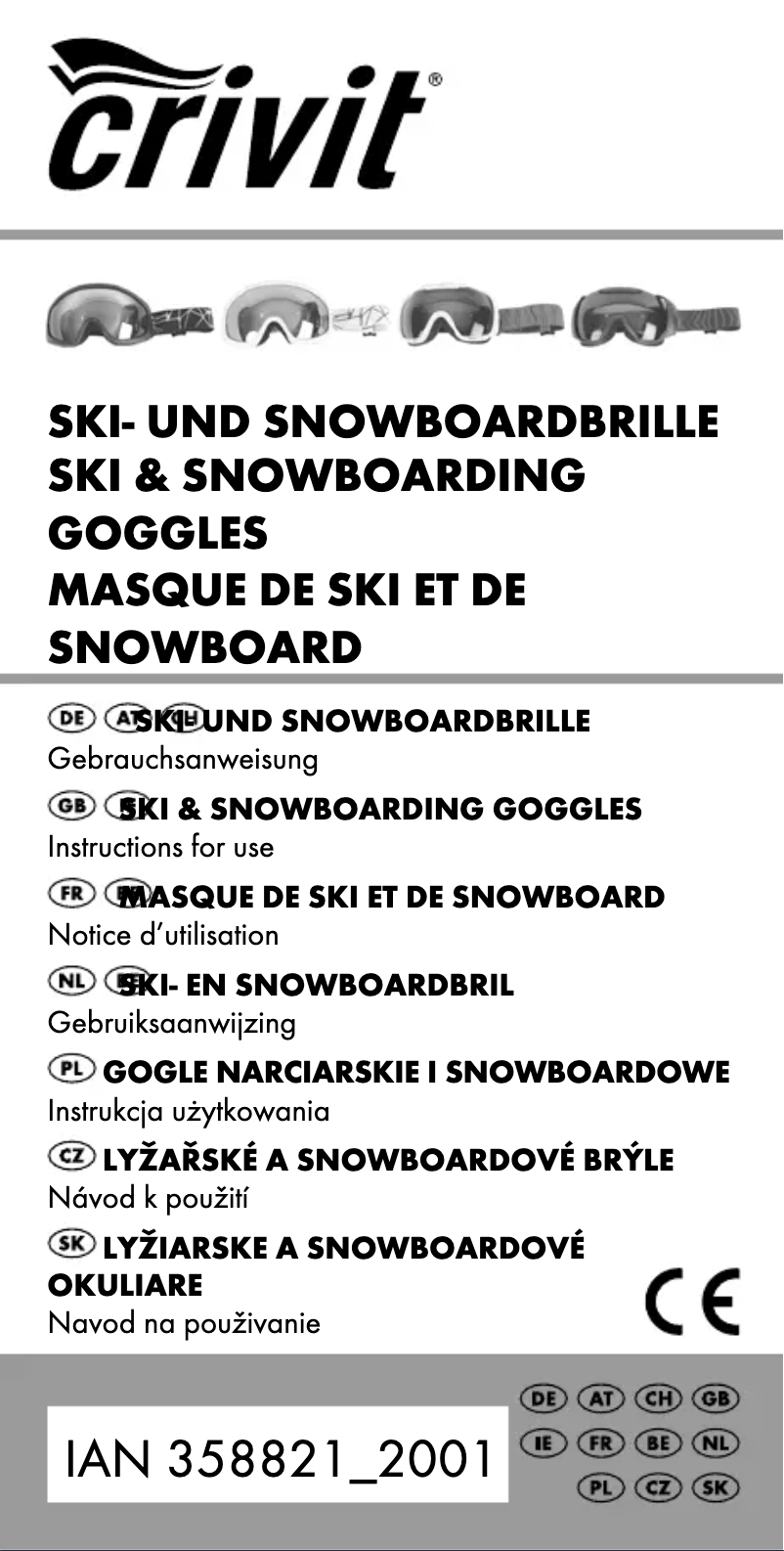 Page n°1 - Manuel utilisateur Crivit IAN 358821