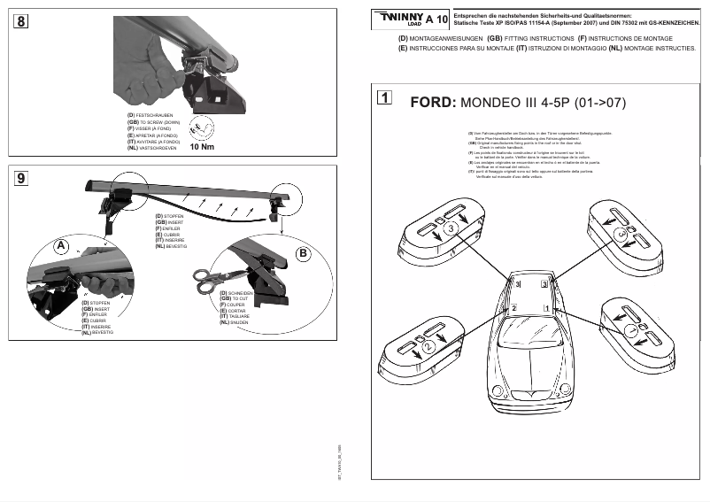 Page 1 de la notice Manuel utilisateur Twinny Load A 10