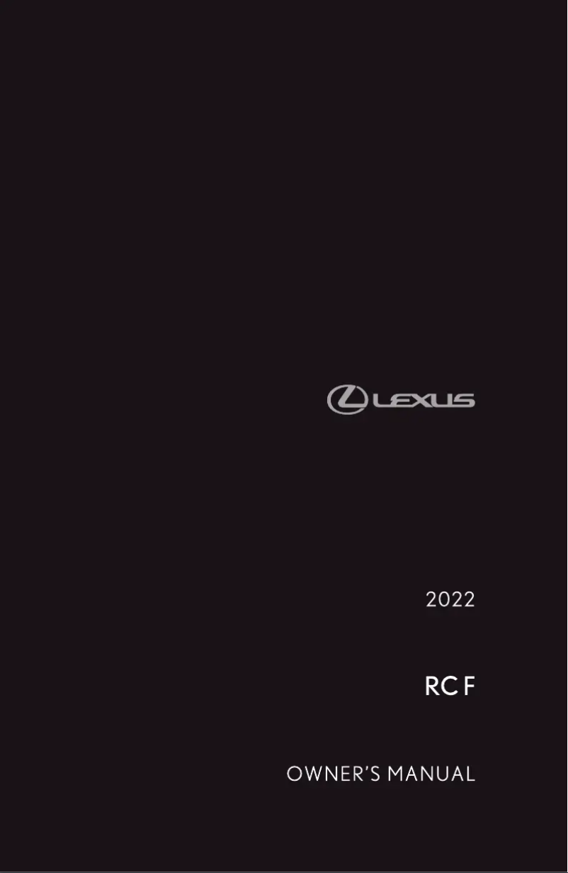 Image de la première page du manuel de l'appareil RC F (2022)