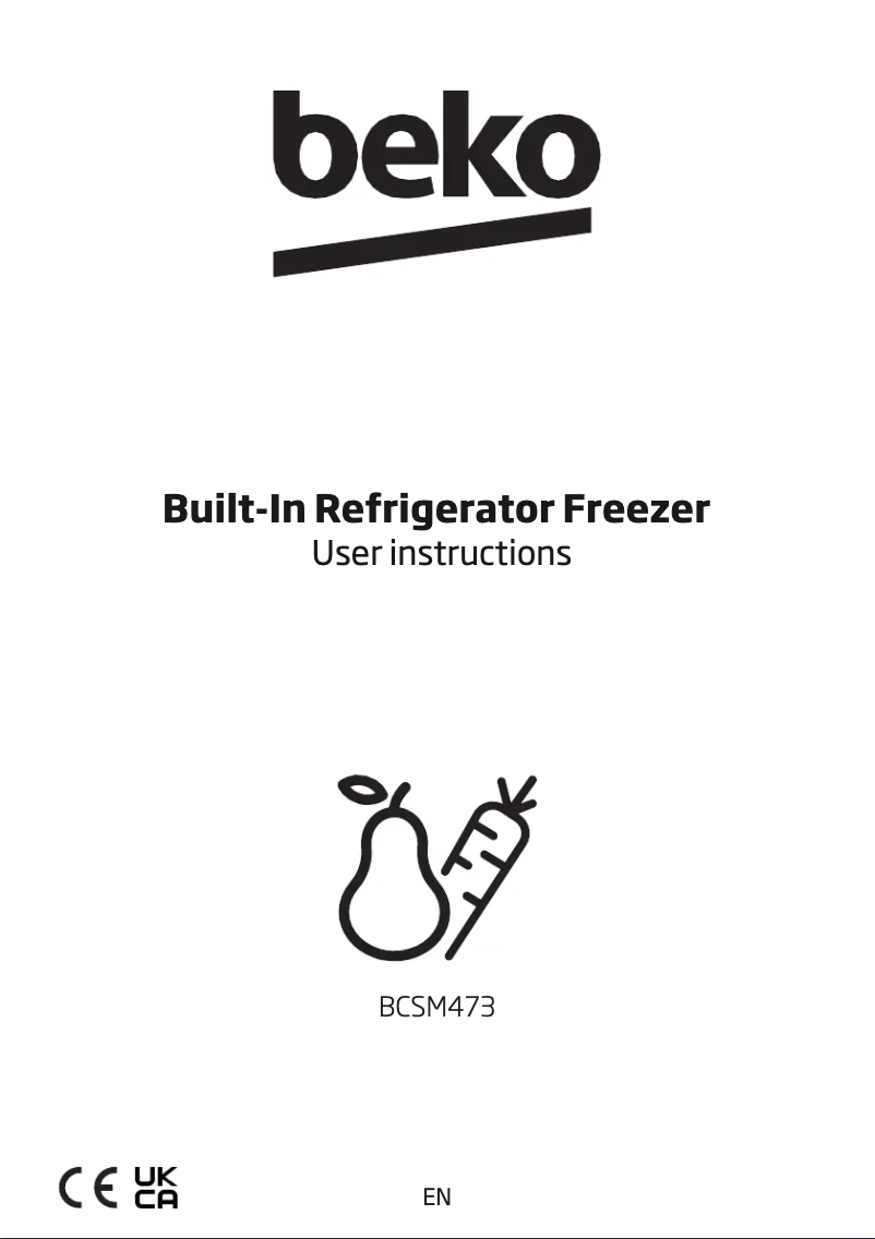 Page 1 de la notice Manuel utilisateur Beko BCSM473