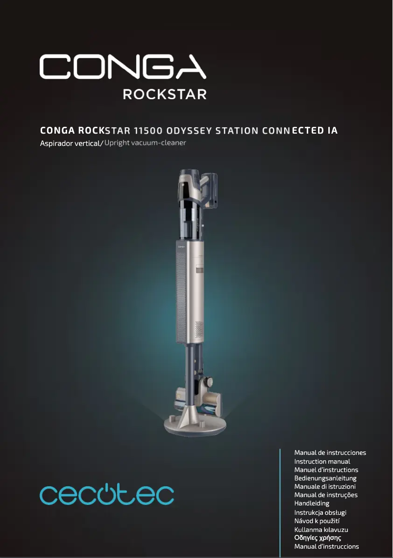 Page 1 de la notice Manuel utilisateur Cecotec Conga Rockstar 11500 Odyssey Station Connected IA