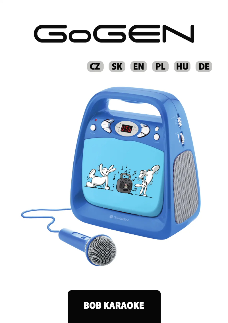 Page n°1 - Manuel utilisateur GoGen BOB PARTY