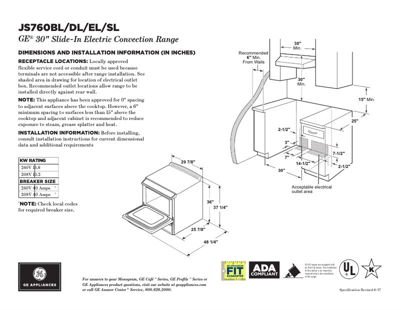 Imagen de la primera página del manual del dispositivo JS760DLBB