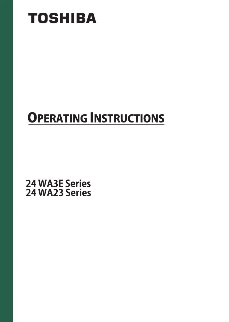 Page n°1 - Manuel utilisateur Toshiba 24WA2E63DA