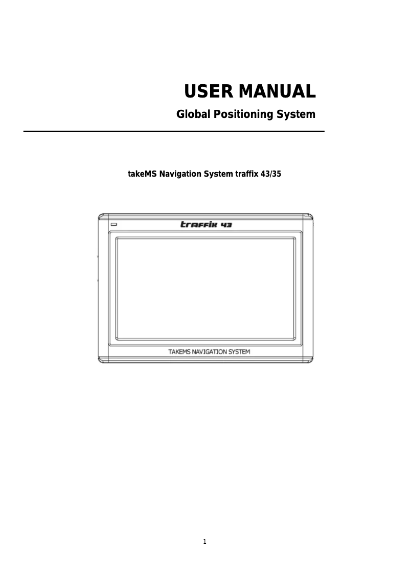 Page n°1 - Manuel utilisateur takeMS Traffix 35