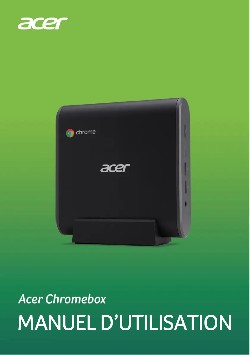Page 1 de la notice Manuel utilisateur Acer Chromebox CXI3