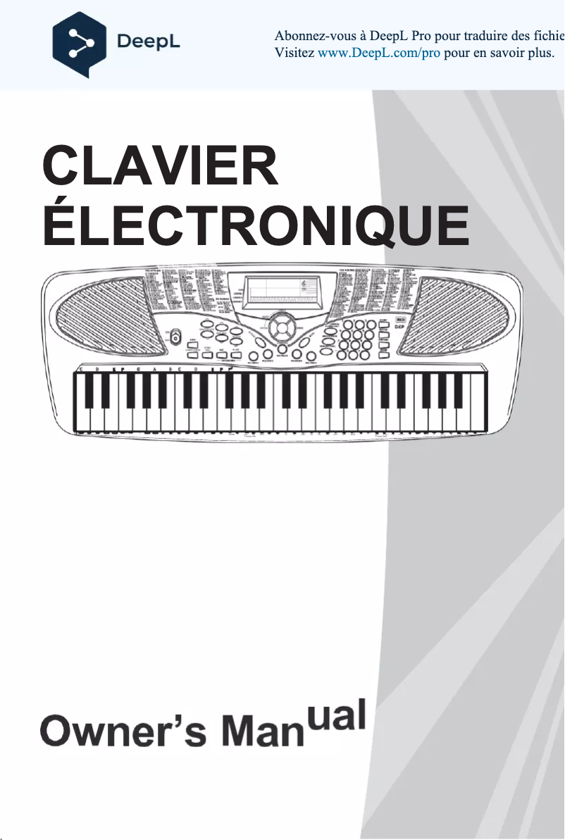 Image de la première page du manuel de l'appareil MC37A