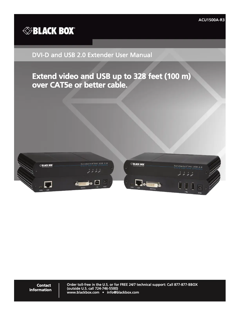 Page n°1 - Manuel utilisateur Black Box ACU1500A-R3