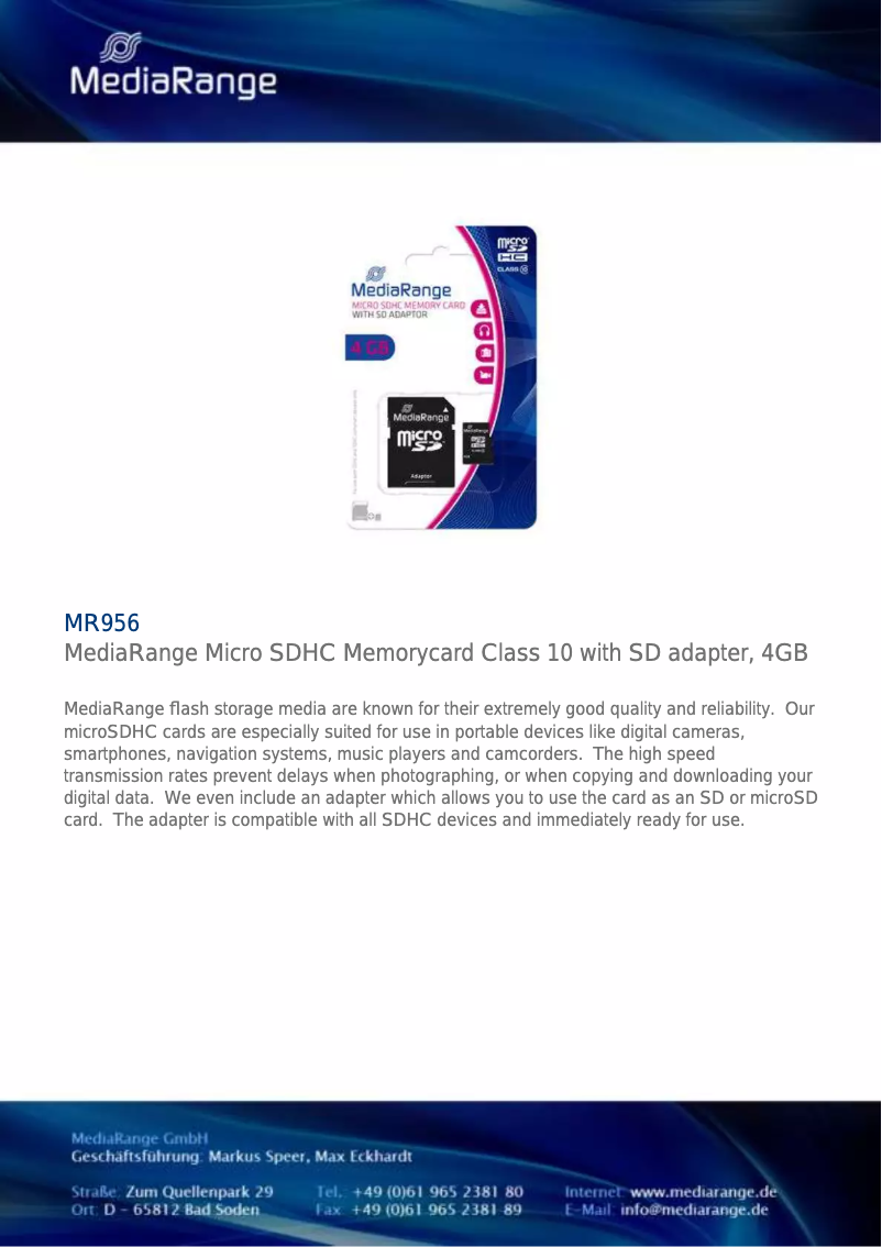 Image de la première page du manuel de l'appareil MR956