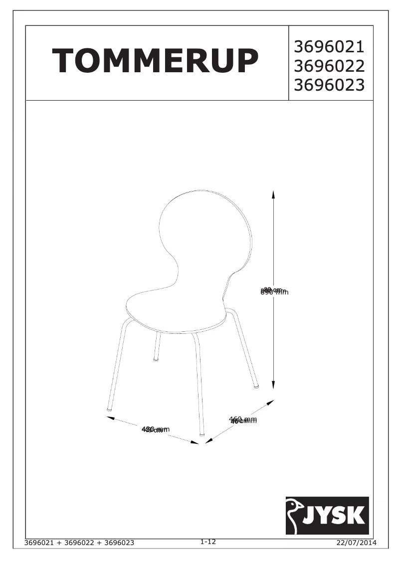 Page 1 de la notice Manuel utilisateur JYSK Tommerup