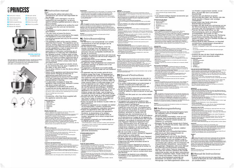 Page n°1 - Manuel utilisateur Princess 220122