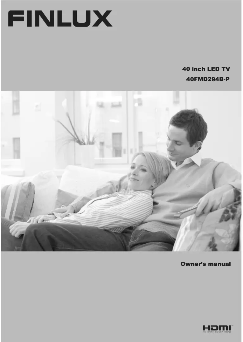Page n°1 - Manuel utilisateur Finlux 40FMD294B-P