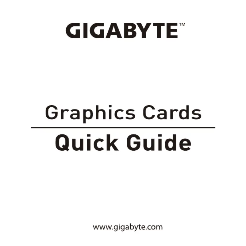 Page n°1 - Manuel utilisateur Gigabyte GeForce GTX 1650 D6 WINDFORCE OC 4G