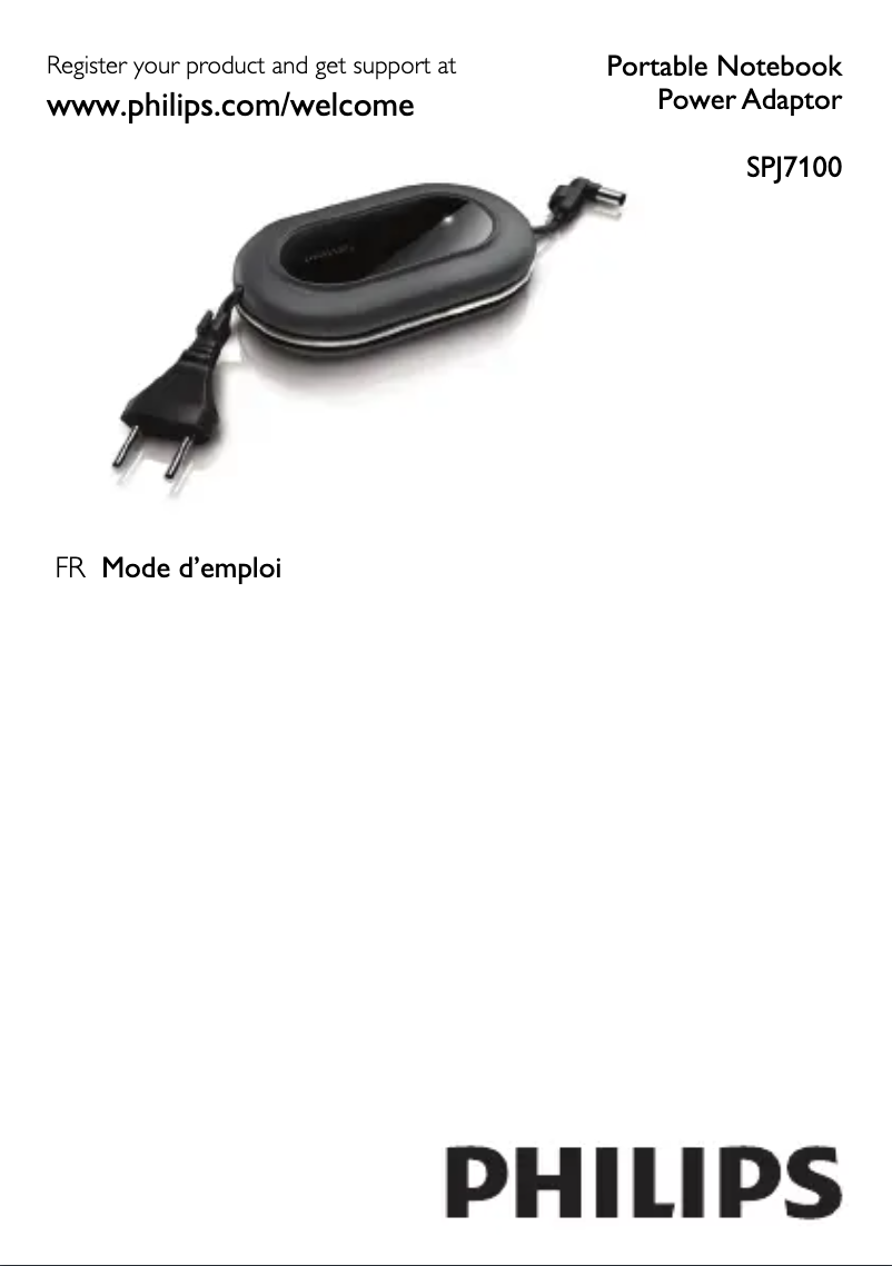 Page 1 de la notice Manuel utilisateur Philips SPJ7100