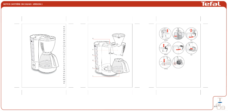 Page 1 de la notice Manuel utilisateur Tefal CM401